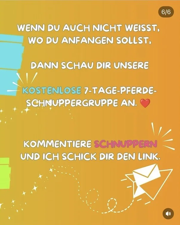 Karussell-Folie 6: Kommentiere Schnuppern und ich schick dir den Link